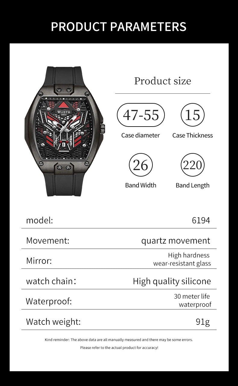 Luxury Men's Luminous Quartz Watch - Waterproof & Trendy
