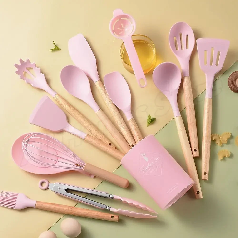 Premium Silicone Utensil Set - 12-Piece Cooking Kit