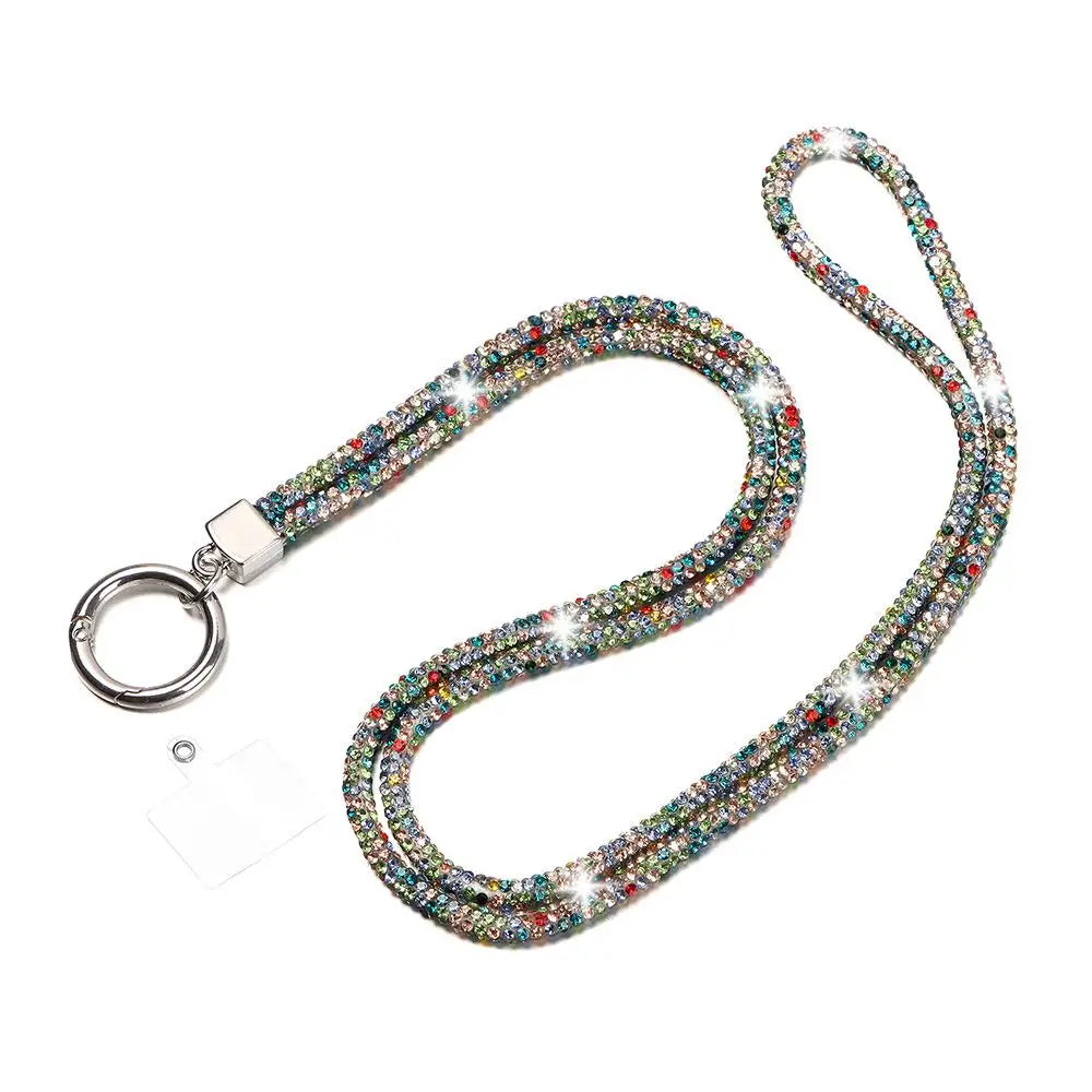 Luxury Rhinestone Phone Lanyard Strap - Sparkling Crystal Chain