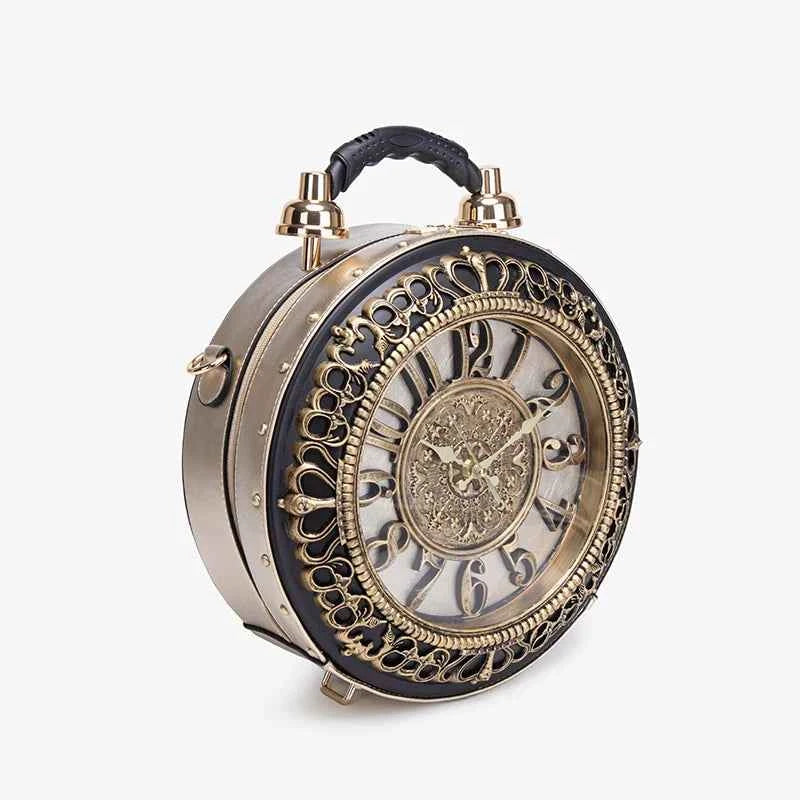 Elegant Clock Handbag - Unique Design Crossbody Bag