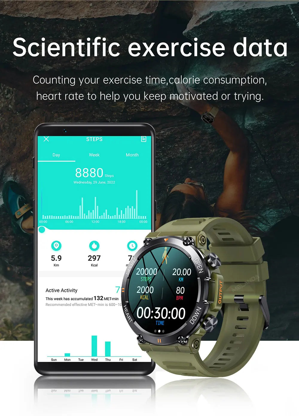 Premium Men's Smart Watch - HD Bluetooth Call Fitness Tracker