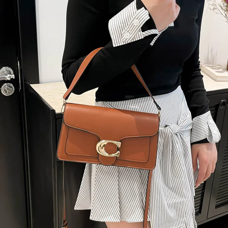 Elegant Minimalist Leather Crossbody Bag for Women