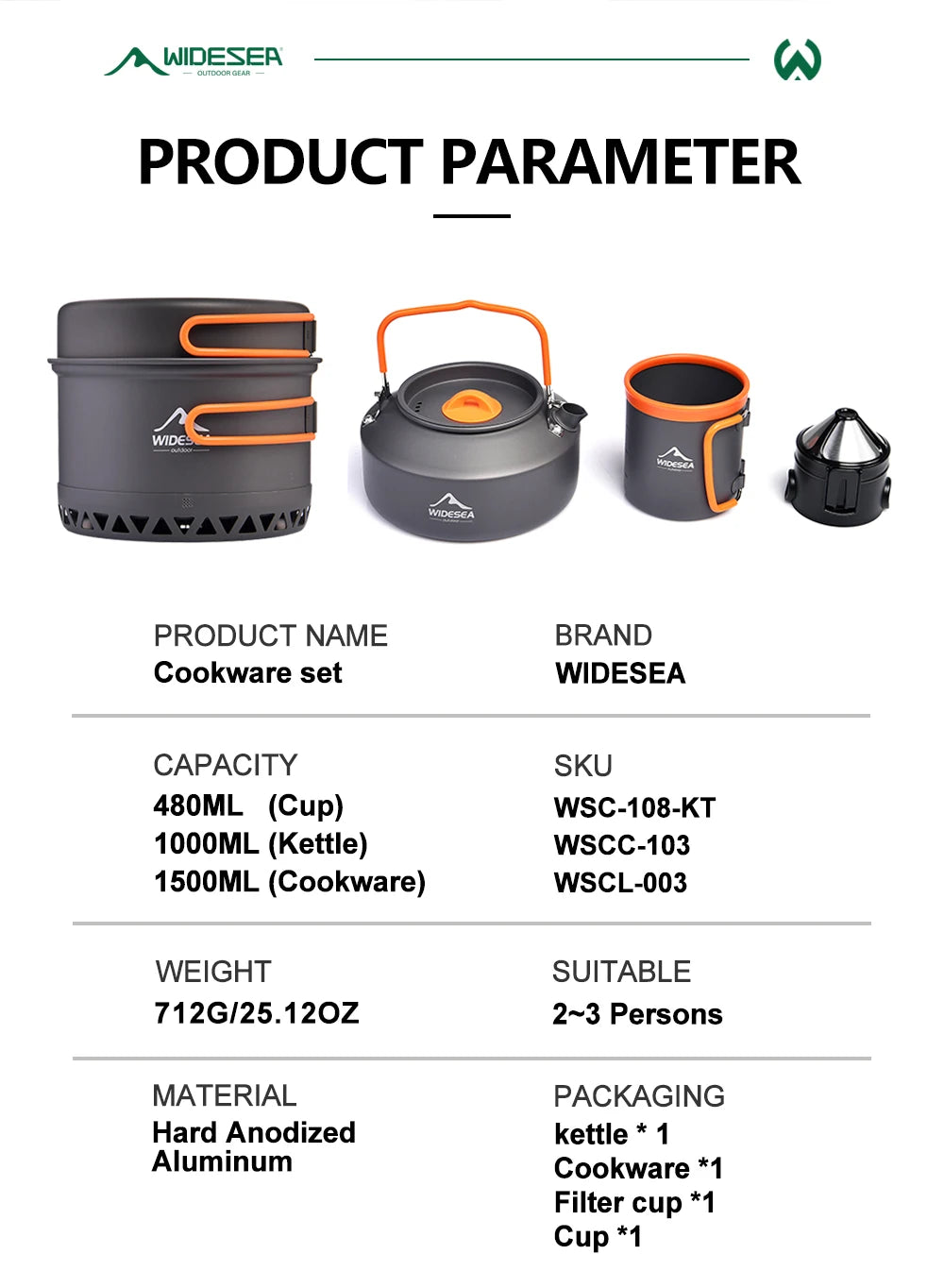 Premium Outdoor Camping Cookware Set - Portable & Durable