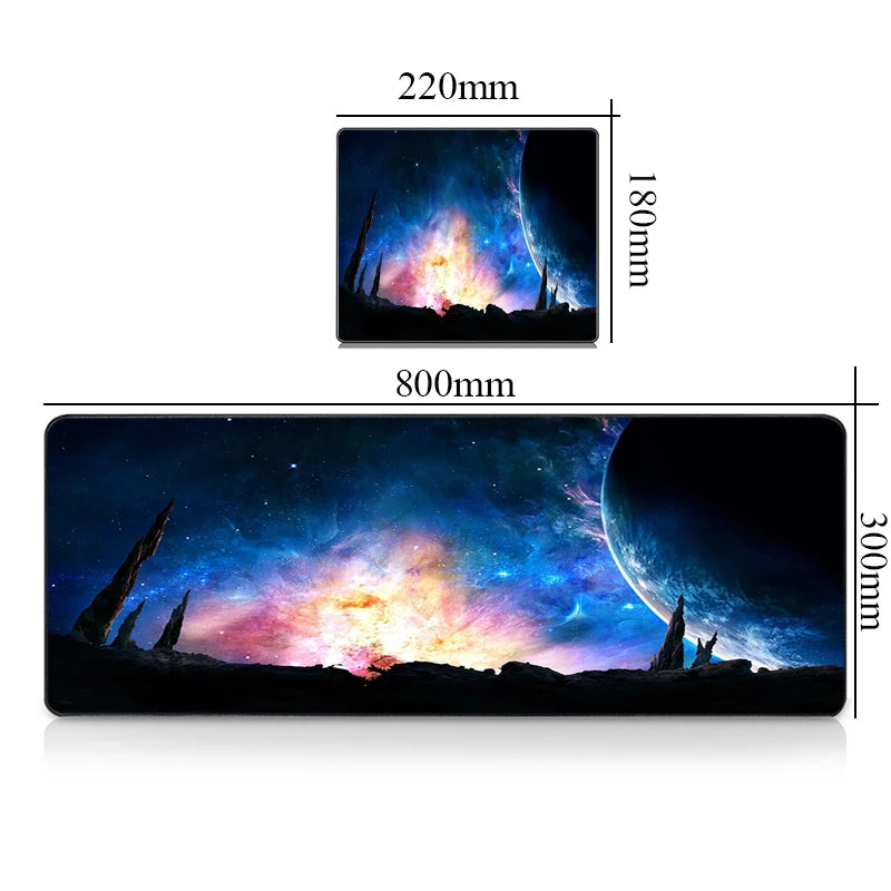 Premium Gaming Desk Mat - Large Mousepad with Galaxy Design