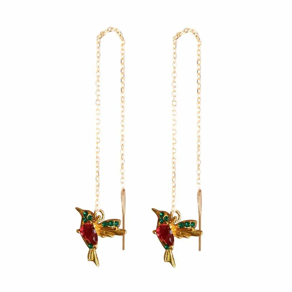 Elegant Tassel Butterfly Earrings - Zircon Crystal & Pearl