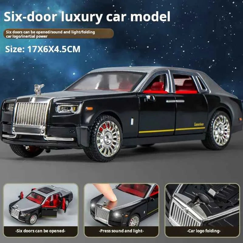 rolls royce phantom model - luxury red sedan toy car collectible ornament on display
