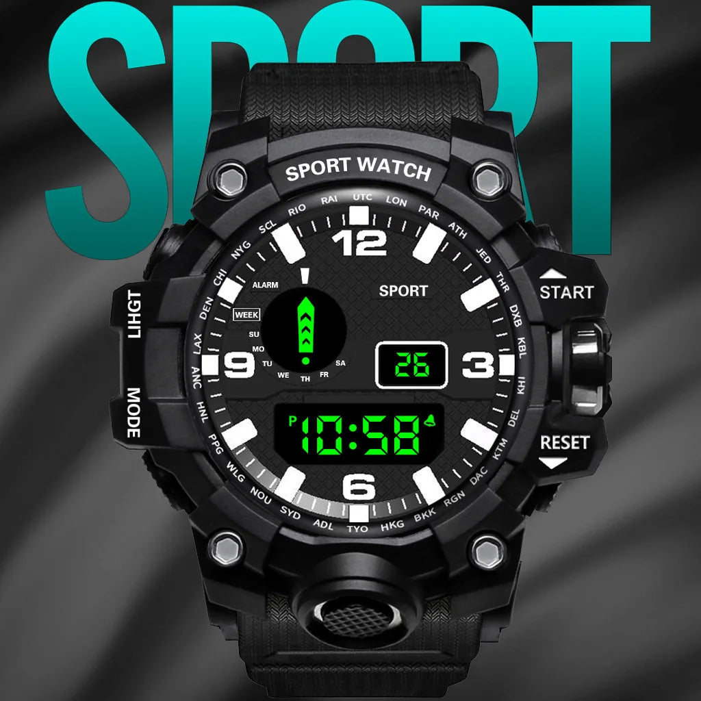 Premium Men's Sports Watch - Waterproof Digital Fitness Tracker