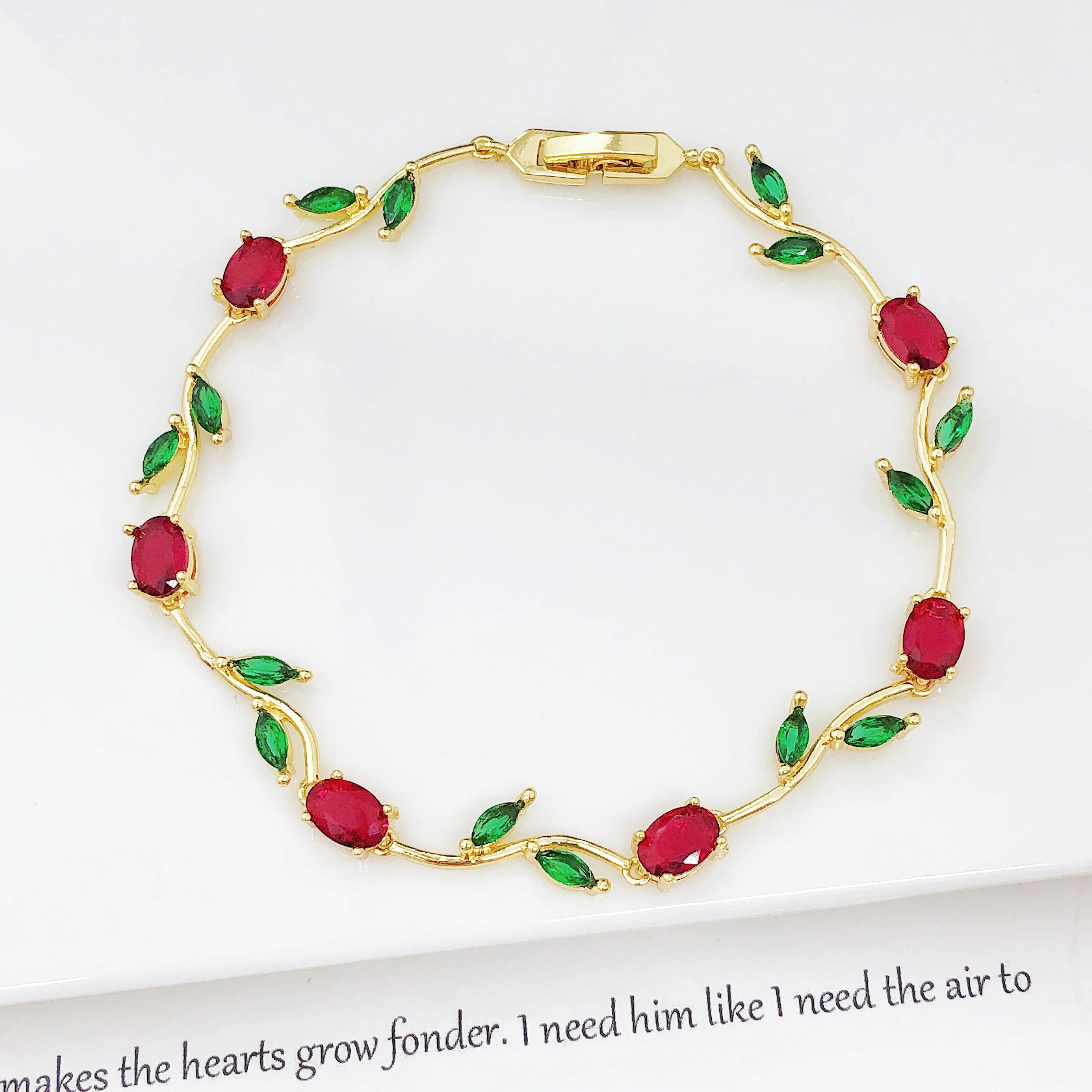 Elegant Crystal Leaf Jewelry Set - Premium Necklace & Bracelet