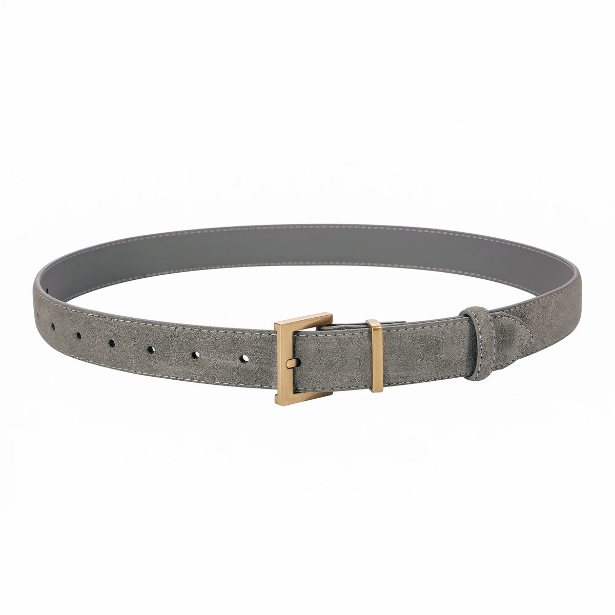 Luxury Cowhide Leather Belt - Adjustable Square Buckle