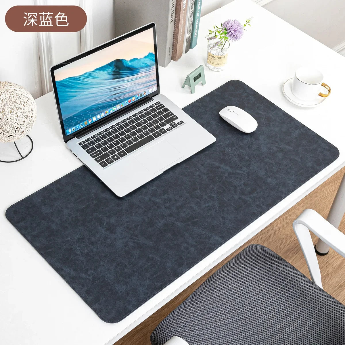 Premium Waterproof Desk Pad - Non-slip PU Leather Mat