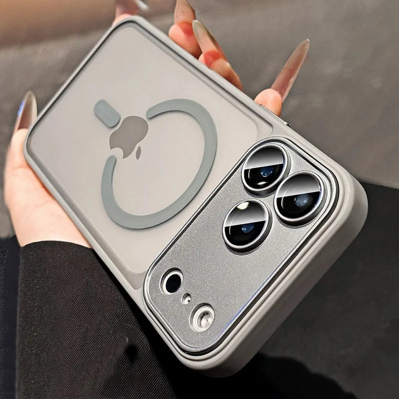 Luxury Magnetic Matte iPhone Case - Translucent Shockproof Armor