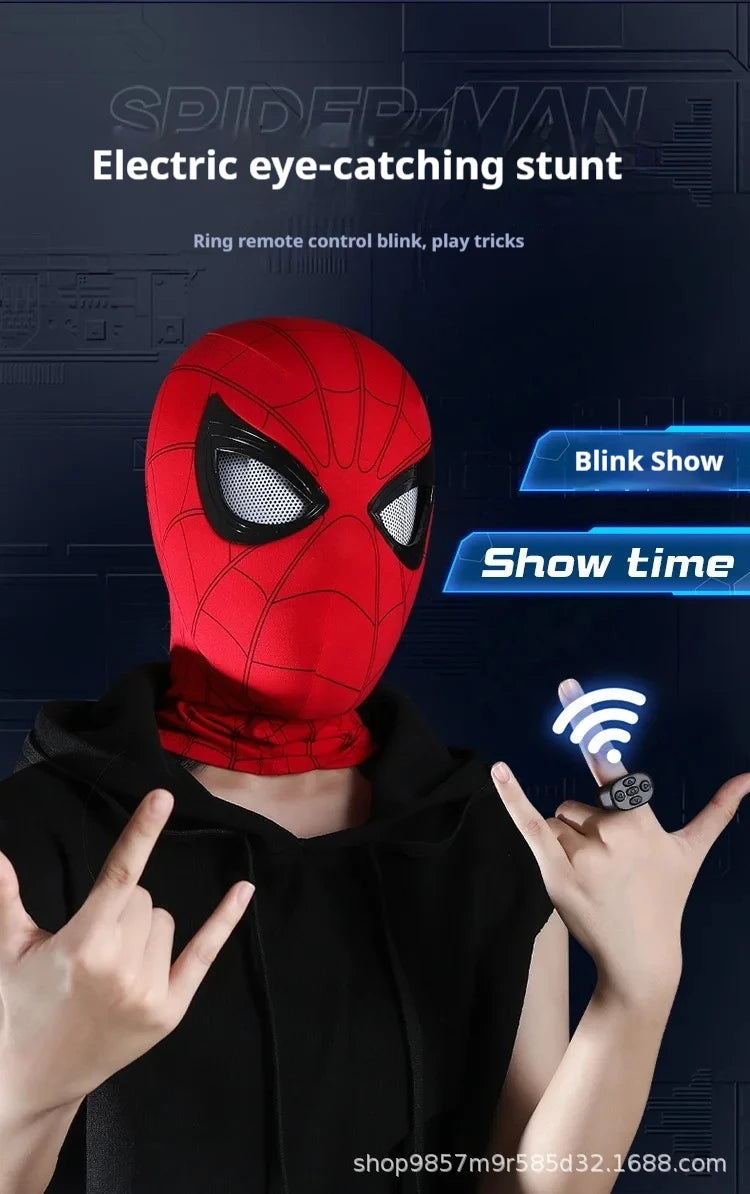 Interactive Spiderman Cosplay Mask - Remote Control Moving Eyes