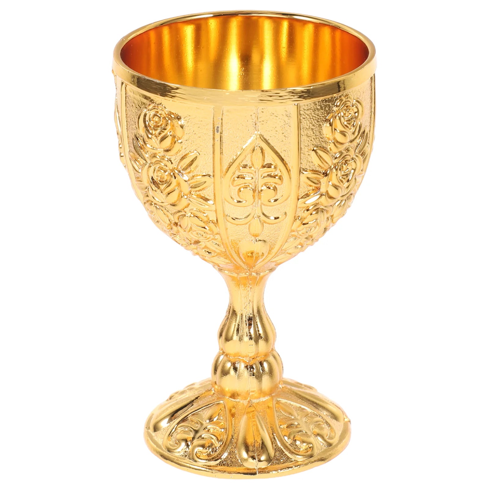Elegant Gothic Communion Chalice - Gold Plated Brass