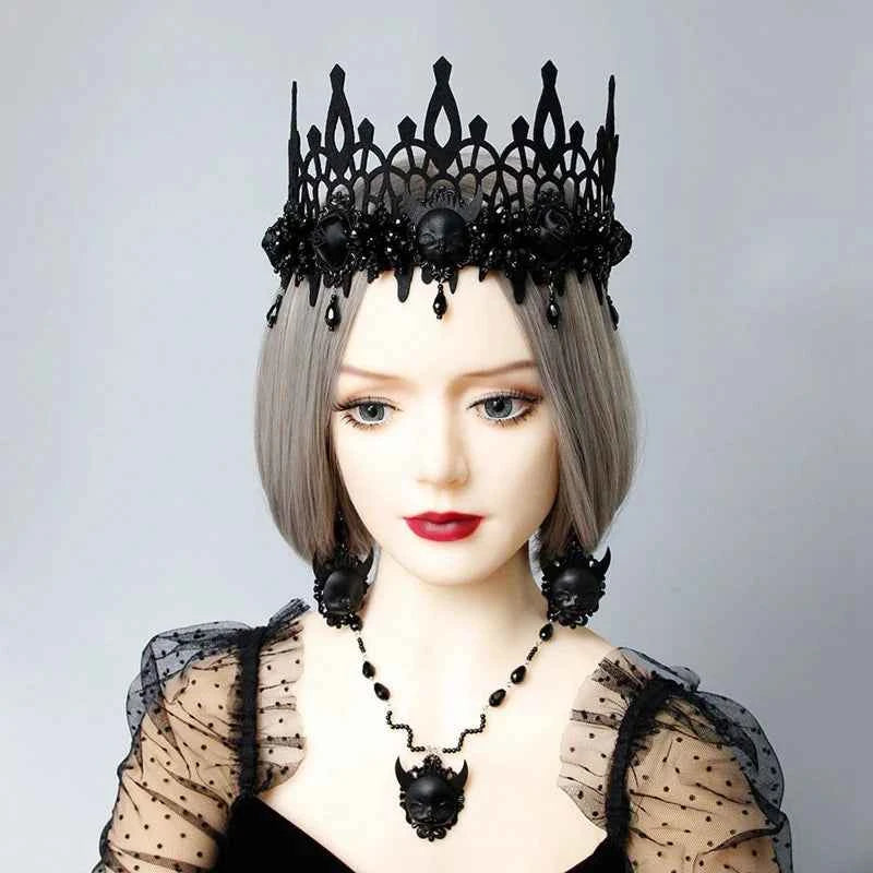 Premium Witch Head Crown - Dark Demon Halloween Headdress