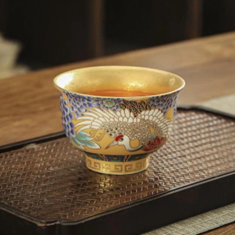 Premium Gilt Ceramic Master Cup - Ruihe Chengxiang Design