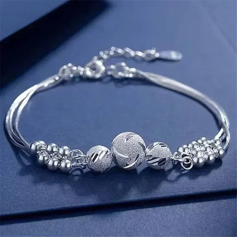 Original Sterling Silver Bracelet - Adjustable Lucky Beads