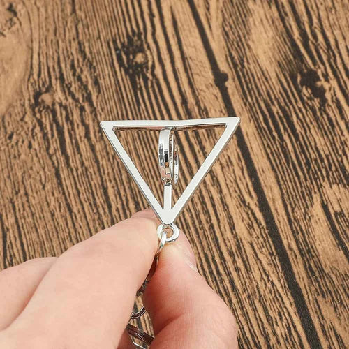 Deathly Hallows Keychain - Premium Rotated Metal Bag Accessory