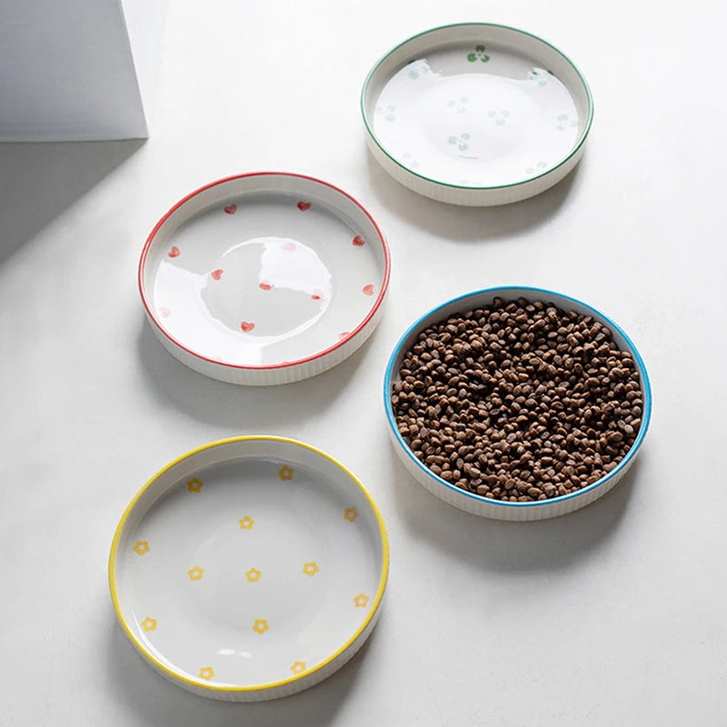 Premium Ceramic Cat Bowl - Elevated Feeding & Water Dish