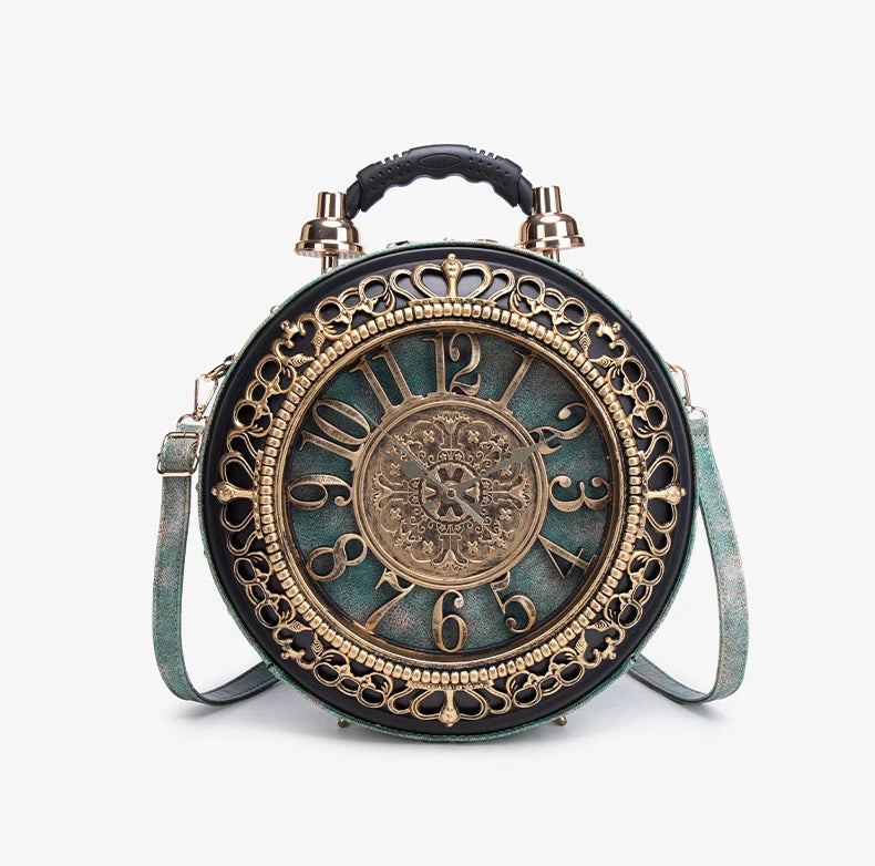 Elegant Clock Handbag - Unique Design Crossbody Bag