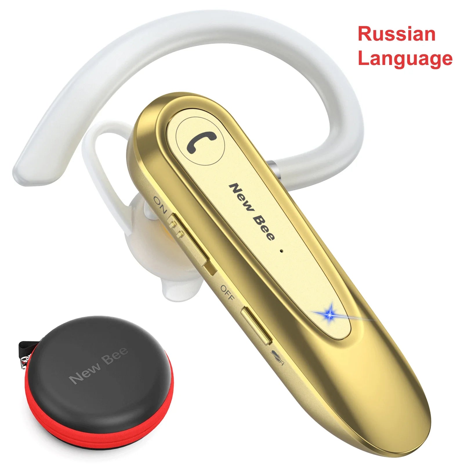Premium Bluetooth 5.0 Headset with Dual Mic CVC8.0 Noise Reduction