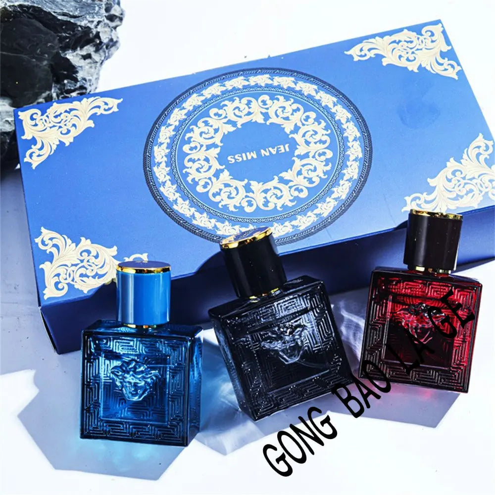 Elegant Men Perfume Gift Set - 3pc Lasting Fragrance
