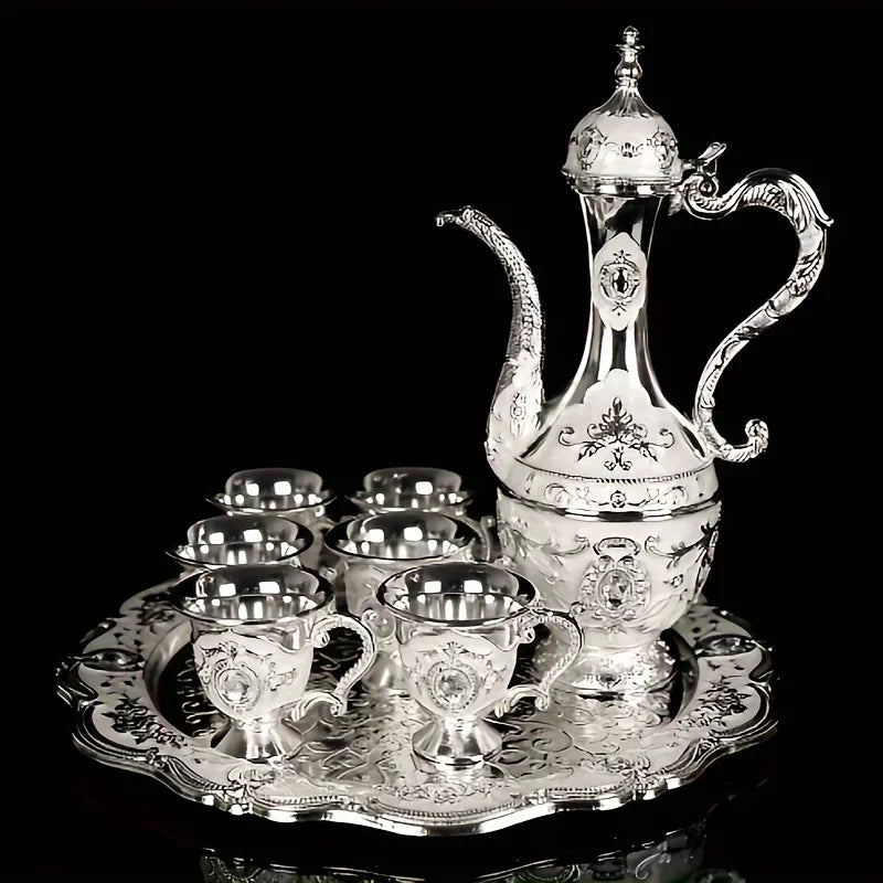 Elegant Luxury Turkish Tea Set - Vintage Metal Craft