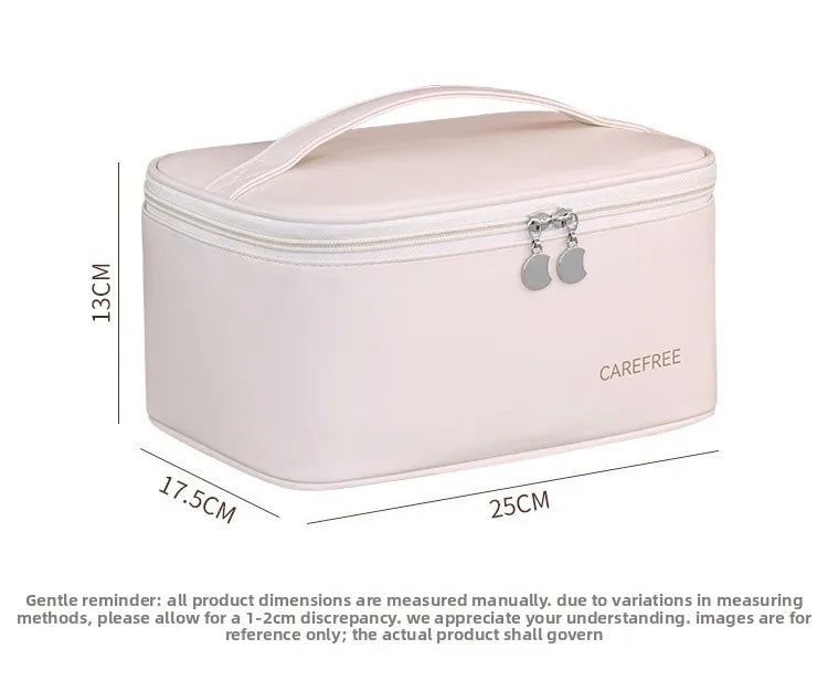 Premium Luxury PU Makeup Bag - Travel Organizer with Zipper