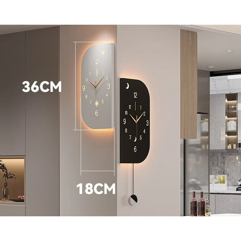 Elegant Double Sided Wall Clock - Premium Metal Design