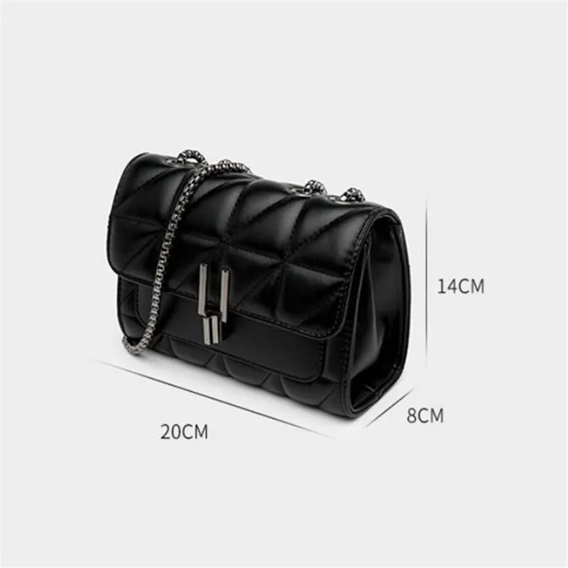 Elegant Mini Plaid Crossbody Bag - Classic Flap Purse