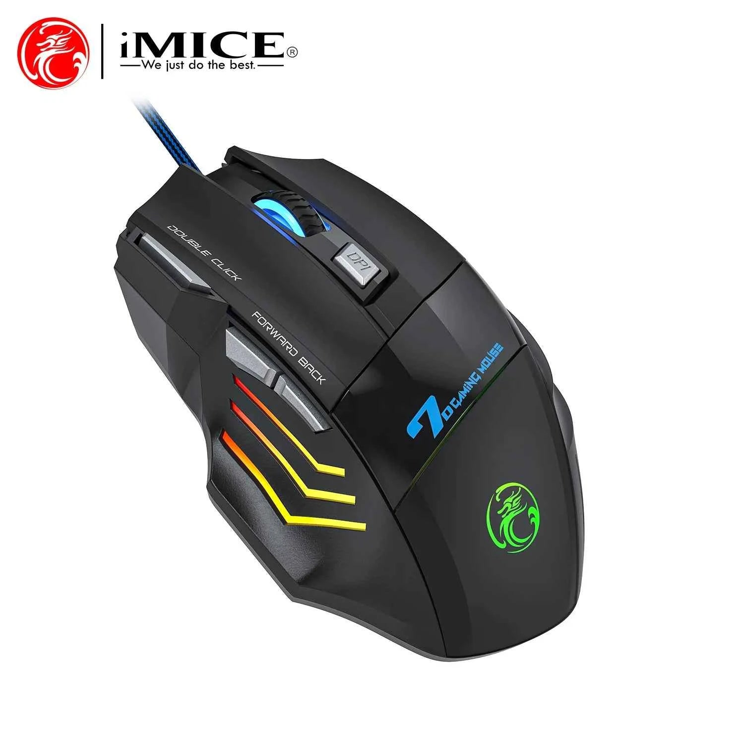 4 Keys USB Wired Gaming Mouse Generation Ergonomic Gaming Mouse 2400DPI Mouse RGB backlit High-Precision Optical Sensor Mouse