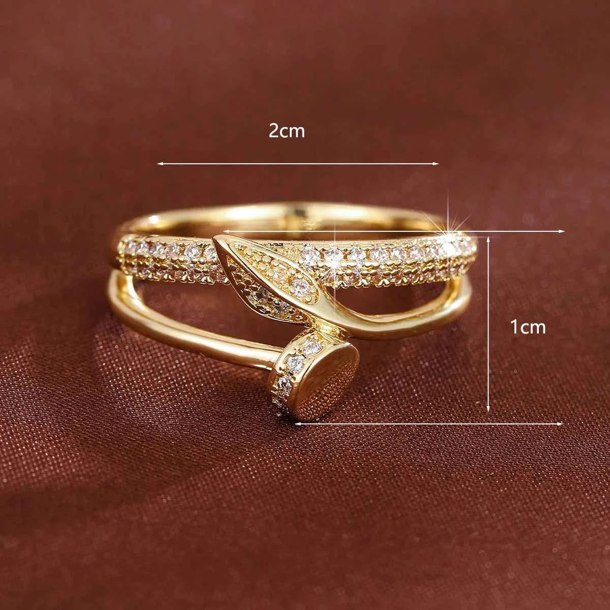 Fashion Sparkling Synthetic Zirconia Copper Ring For Women Daily Gifting Jewelry