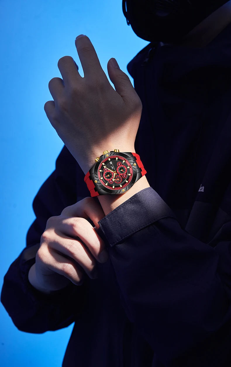 Premium Men's Sports Quartz Watch - Luminous & Waterproof