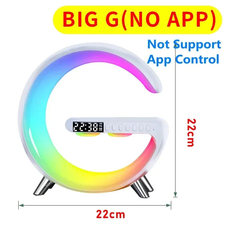 Premium Wireless Charger Desk Lamp with Bluetooth Speaker & RGB Night Light