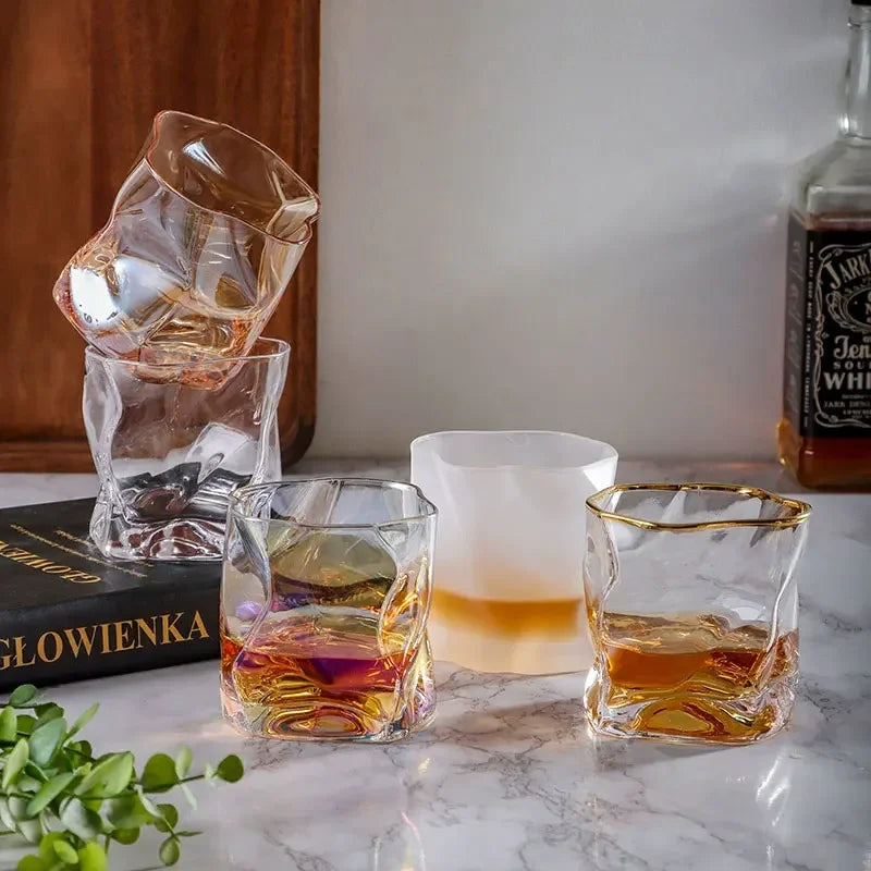 Elegant Luxury Irregular Whiskey Glass - 280ml