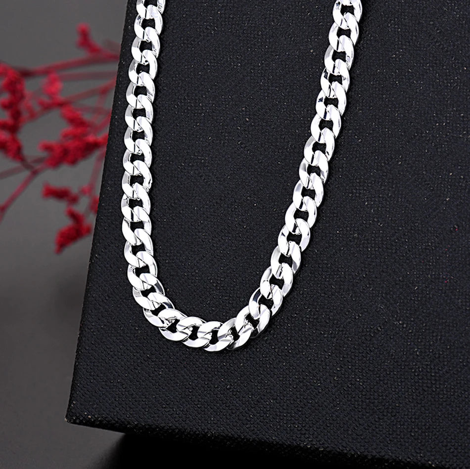 Elegant 925 Sterling Silver Chain Necklace