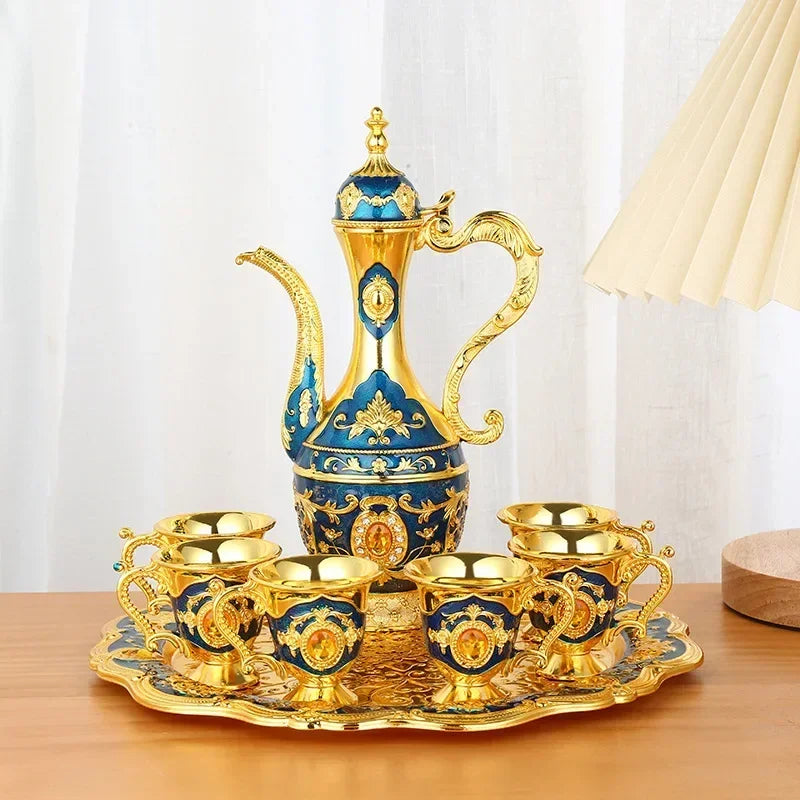 Elegant Luxury Turkish Tea Set - Vintage Metal Craft
