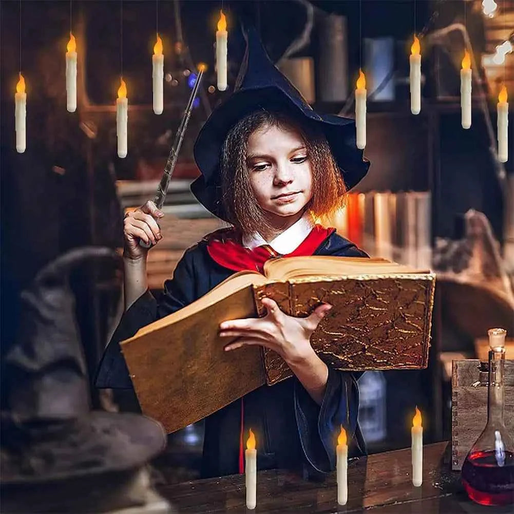 Magical Floating Candles with Wand Control - Realistic LED Decor