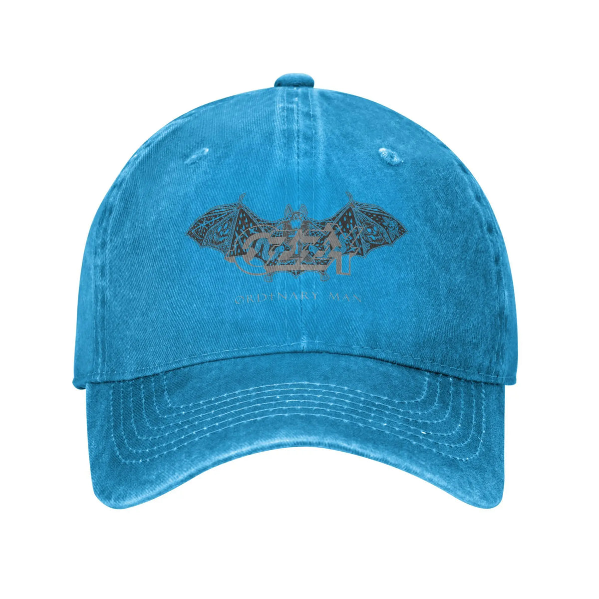 Premium Distressed Denim Baseball Cap - Vintage Music Snapback