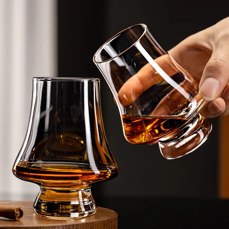 Elegant Whiskey Tasting Glasses - Lead-Free Crystal Set