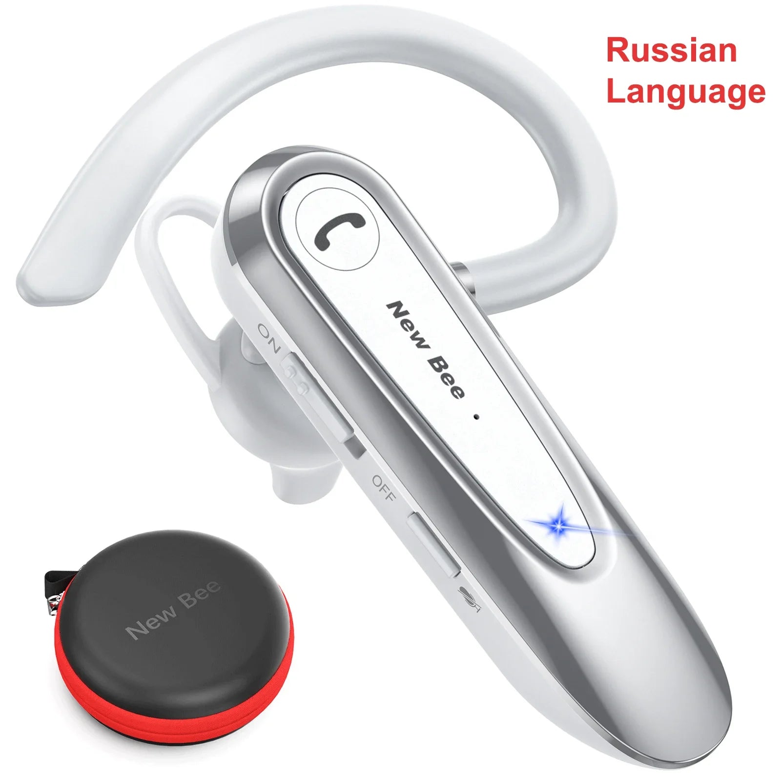 Premium Bluetooth 5.0 Headset with Dual Mic CVC8.0 Noise Reduction