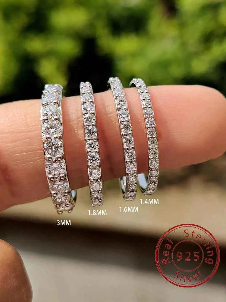 Elegant Sterling Silver Zircon Ring - Luxury Fine Jewelry