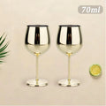 Elegant Stainless Steel Wine Goblet - Durable Metal Cup