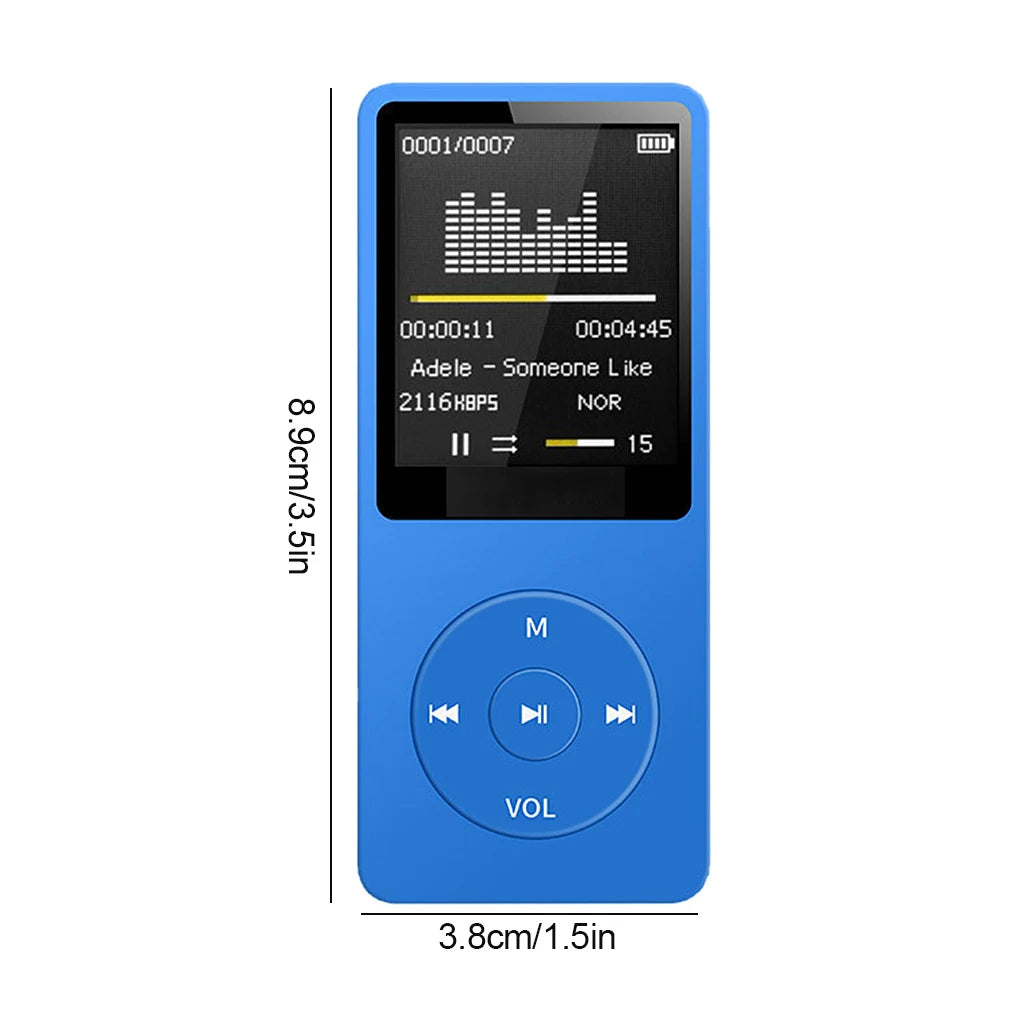 Compact Portable MP3 Player - Lossless Audio & Digital Display