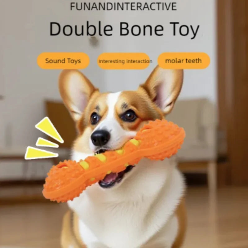 Premium Dog Chew Toy - Dental Cleaning & Leaky Treat Function