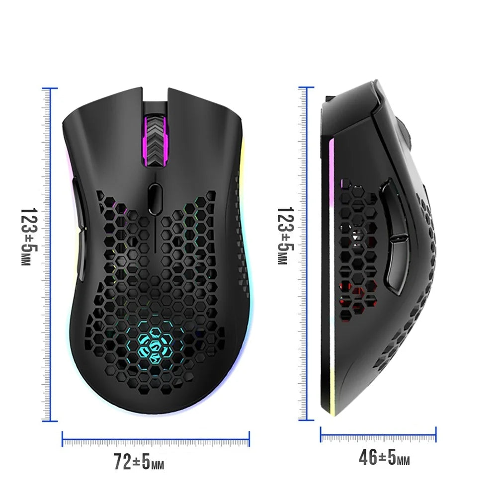 Premium Wireless Gaming Mouse - RGB Rechargeable & Ergonomic