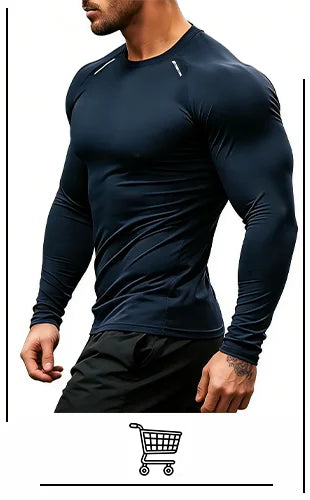 Premium Mens Compression Long Sleeve - Quick Dry Spider Print