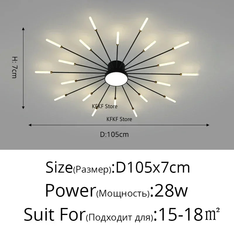 Luxury Modern LED Chandelier - Elegant Ceiling Light Fixture