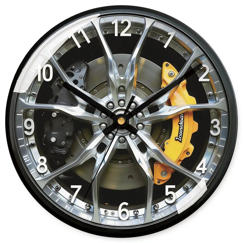 Elegant Silent Gear Wall Clock - No-Punch Quartz Movement