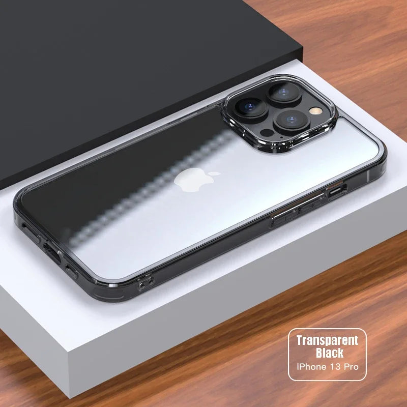 Luxury Tempered Glass Clear Case - Crystal Transparent Protection