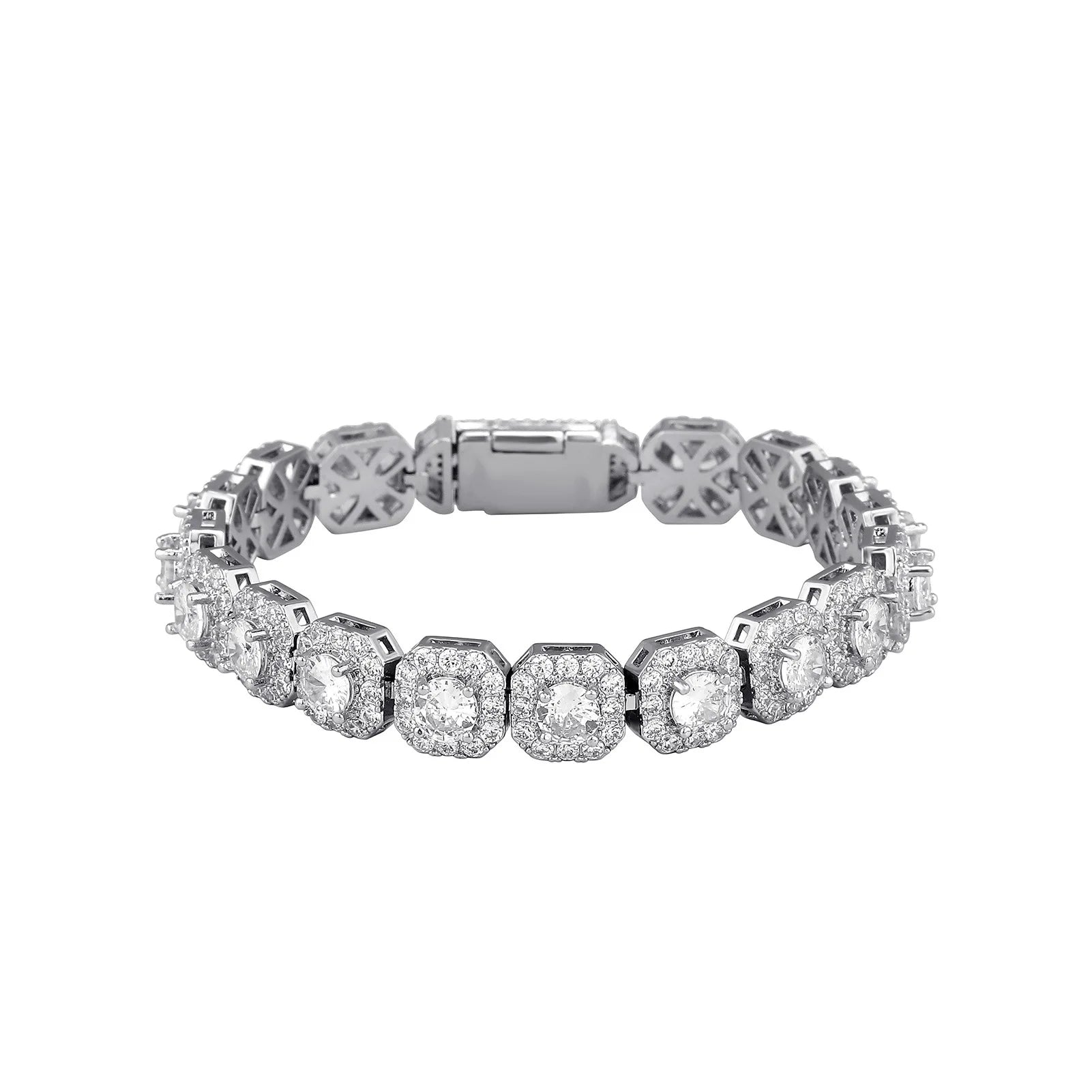 Luxury Men's Crystal Tennis Bracelet - Zirconia Pave